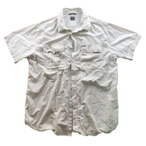 Columbia Mens Titanium Shirt Size 3XL Sleeve Shirt White Activewear Top Outdoors